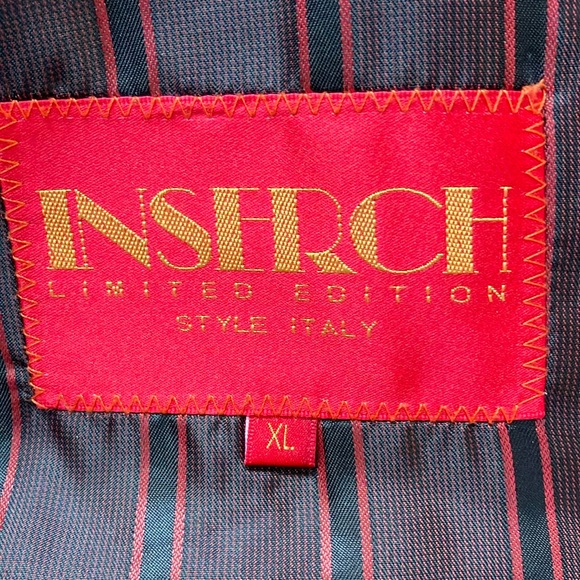 Inserch Red Embroidered Men's Blazer XL - Picture 2 of 8